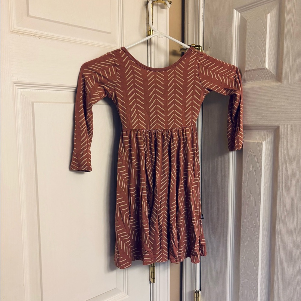 Kyte BABY Dusty Rose Long Sleeve Dress